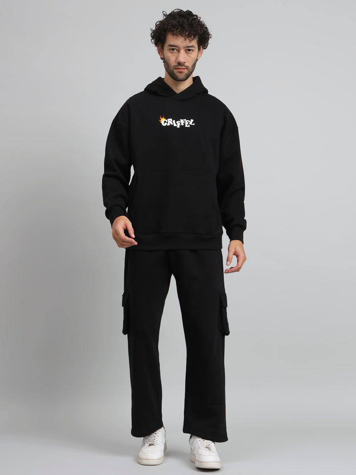 Griffel Men Oversized Fit Never look back 100% Cotton Fleece Hoodie and trackpant - griffel