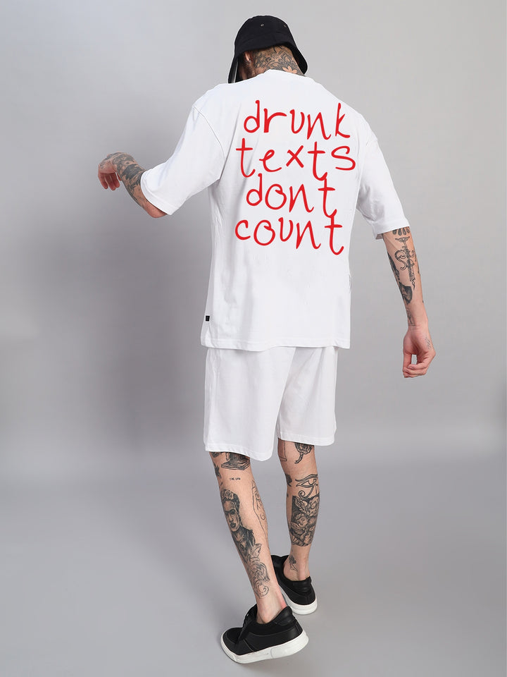Drunk Texts Oversized Cotton Co-ord set 🥴