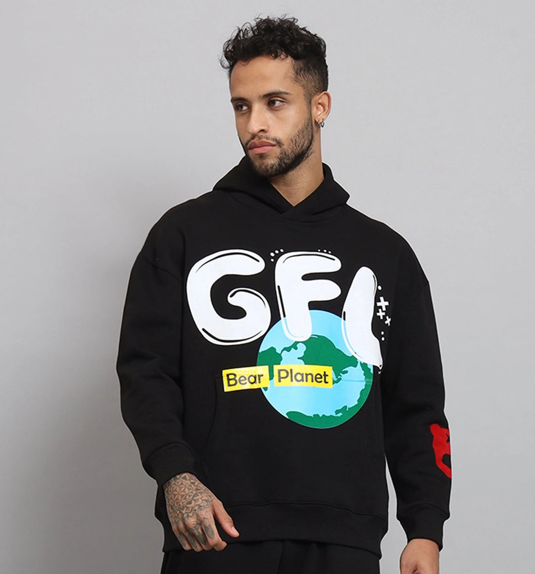 EARTH Print Front Oversized Hoodie – griffel