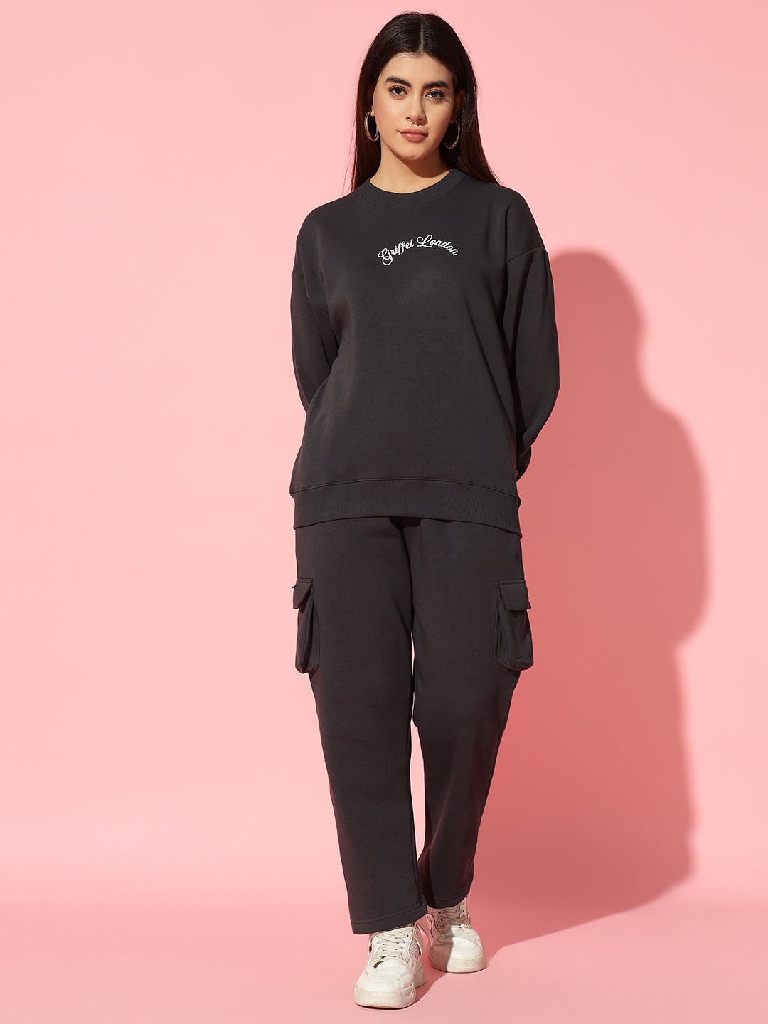 BEAR FAMILY Oversized Round Neck Tracksuit