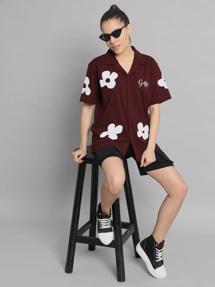 GRIFFEL Printed Bowling Shirt and Short Set