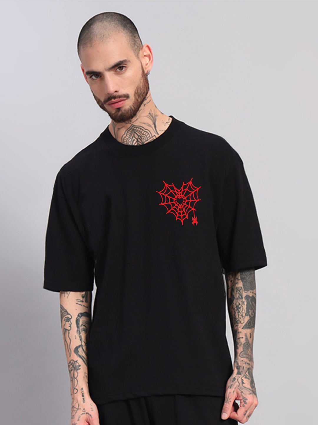 Heart spider OVERSIZED Cotton T-SHIRT
