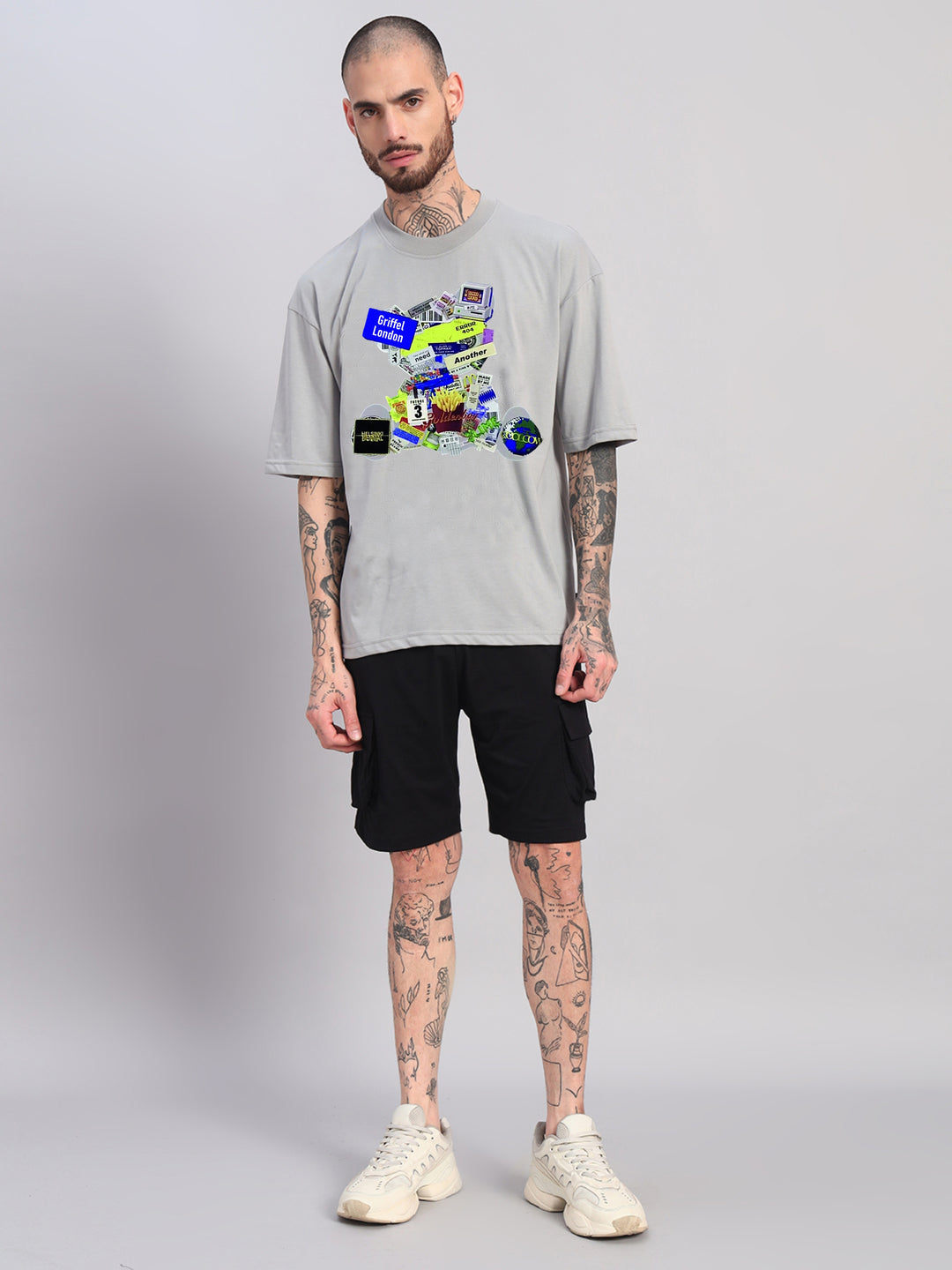 Glitch Teddy Oversized Cotton Co-ord 💾
