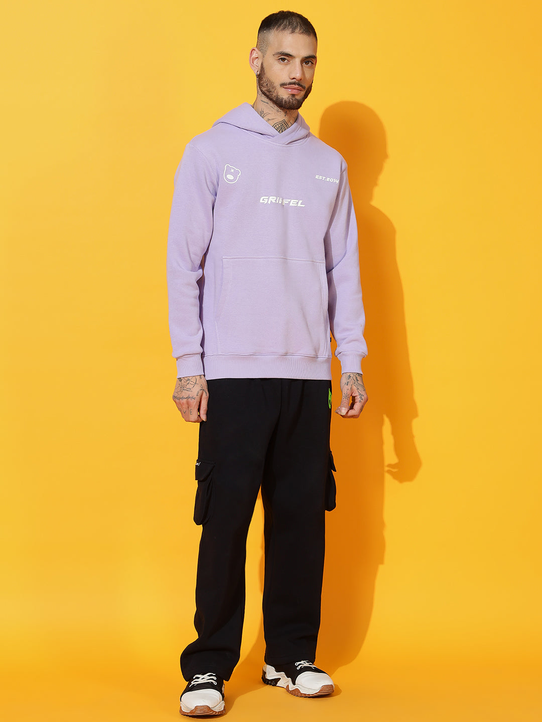 Tech Hoodie lavender Oversized Tracksuit