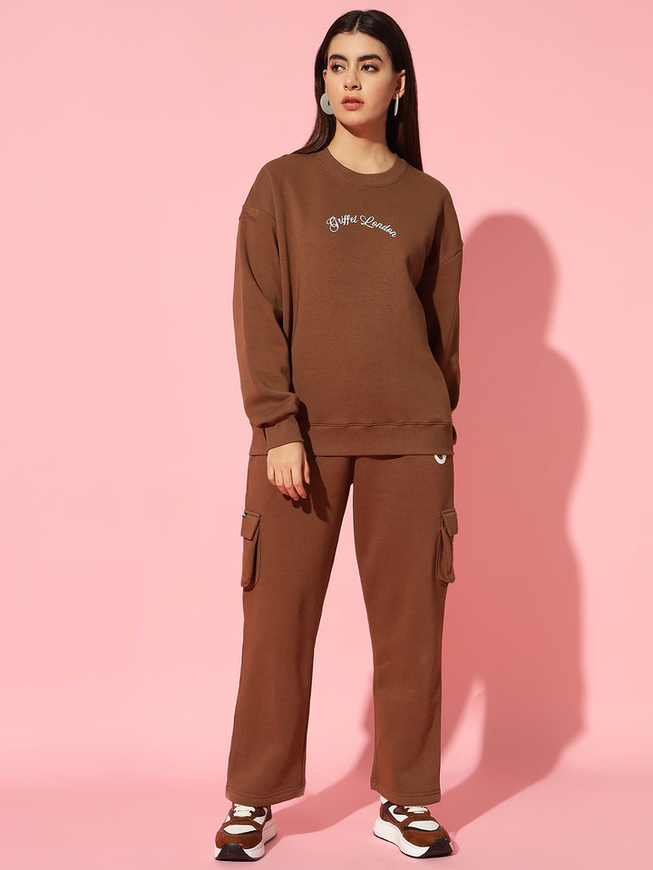 BEAR FAMILY Oversized Round Neck Tracksuit