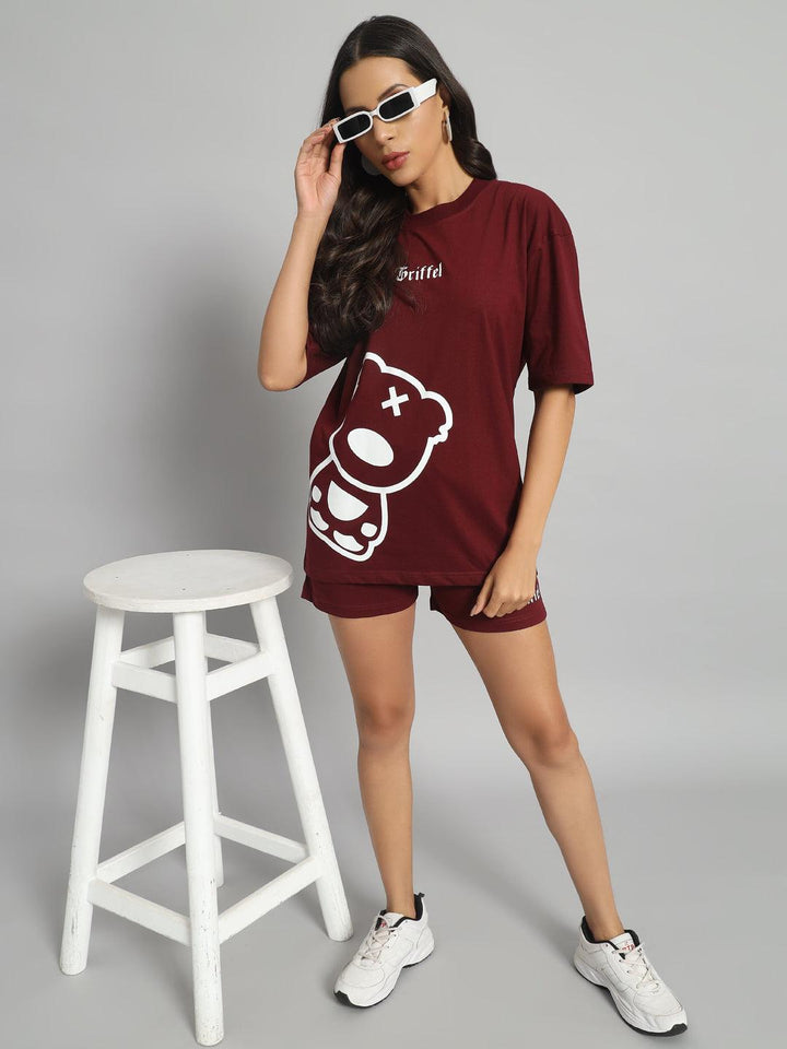 FRONT SIDE TEDDY T-shirt and Short Set