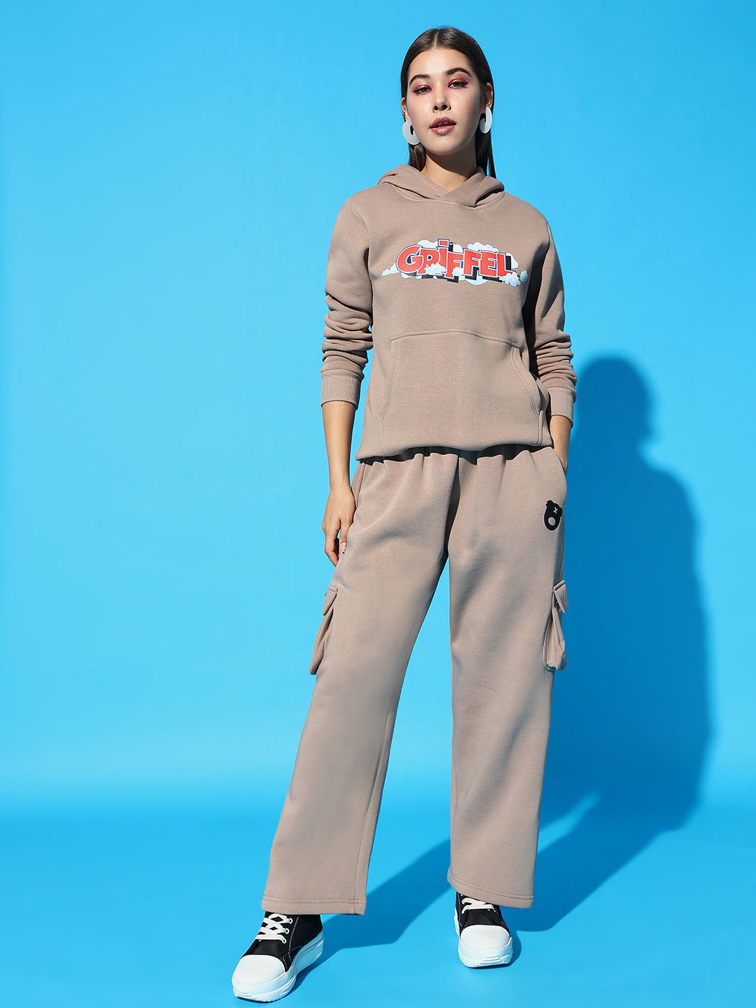 GRIFFEL Oversized Hoodie Neck Tracksuit