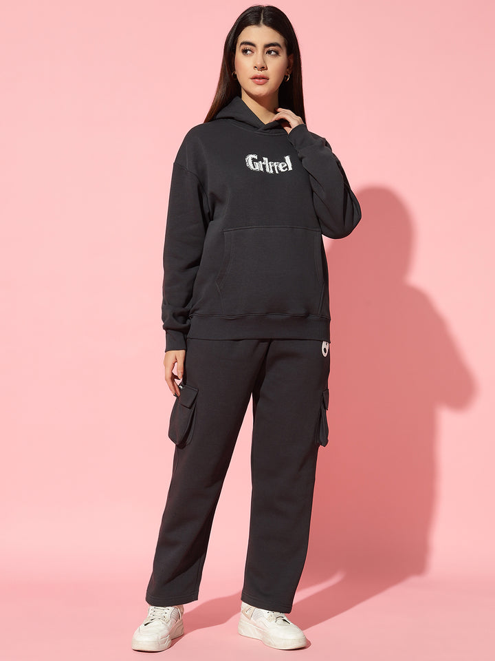 Island Dark brown Oversized Round Neck Tracksuit