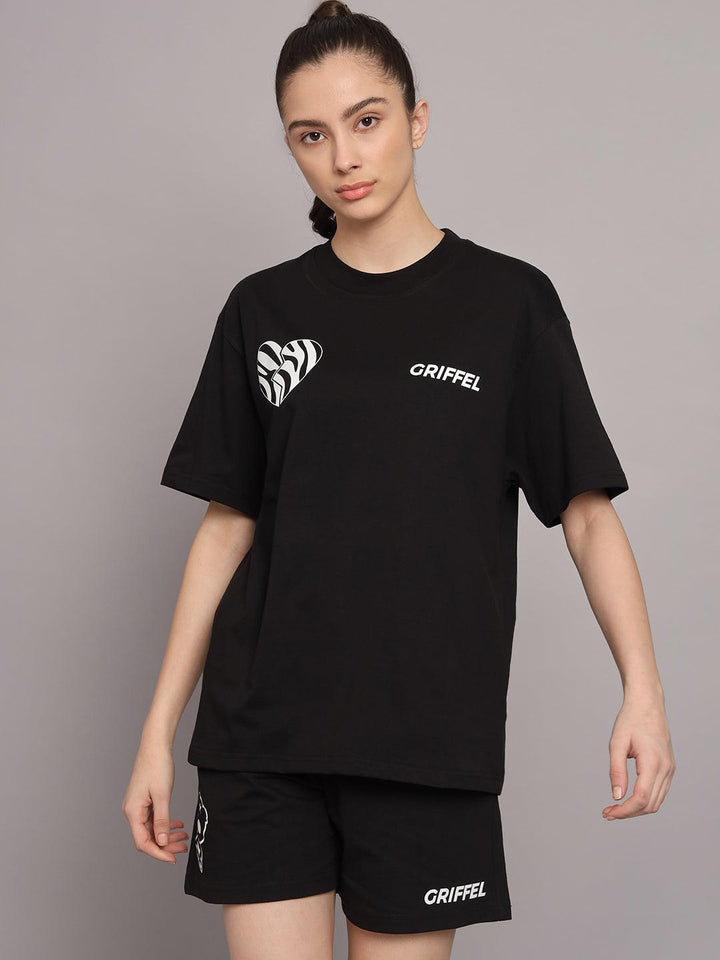 Broken Heart Drop Shoulder Oversized T-shirt