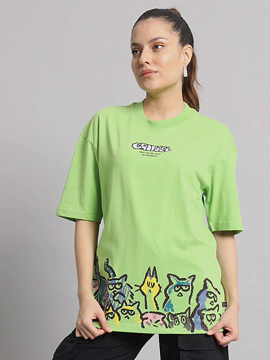 Emoji Cats Oversized T-shirt