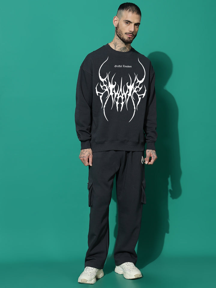 HELLWAVE GRIFFELGRIFFEL CLUB cotton fleece oversized tracksuit