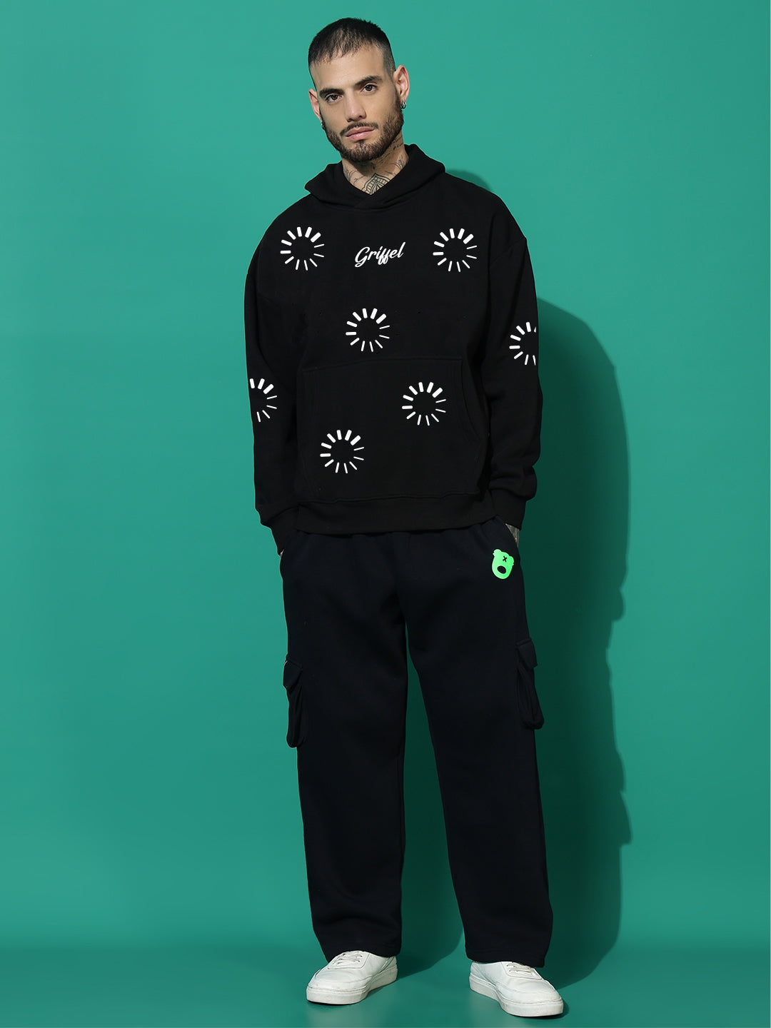 BUFFER GRIFFEL CLUB cotton fleece oversized tracksuit
