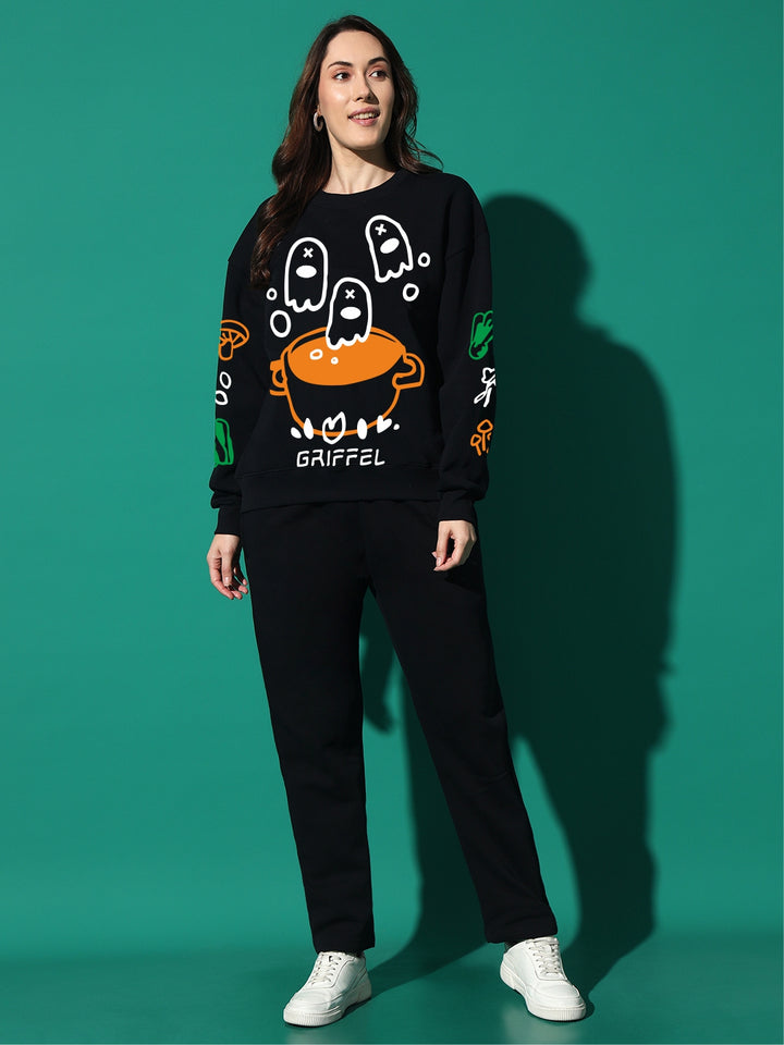 SOUL SOUP oversized cotton fleece tracksuit