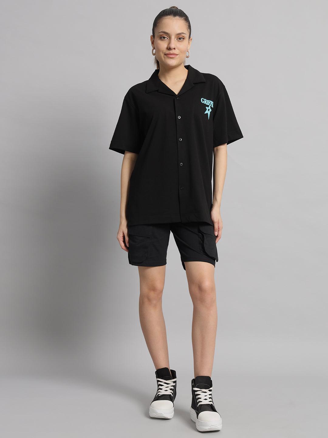 GRIFFEL Printed Bowling Shirt and Short Set