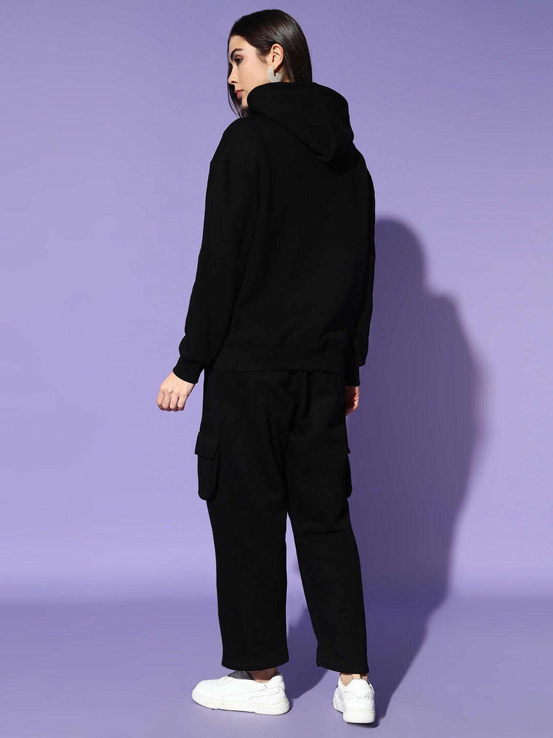 LIFE STYLE oversized cotton fleece tracksuit