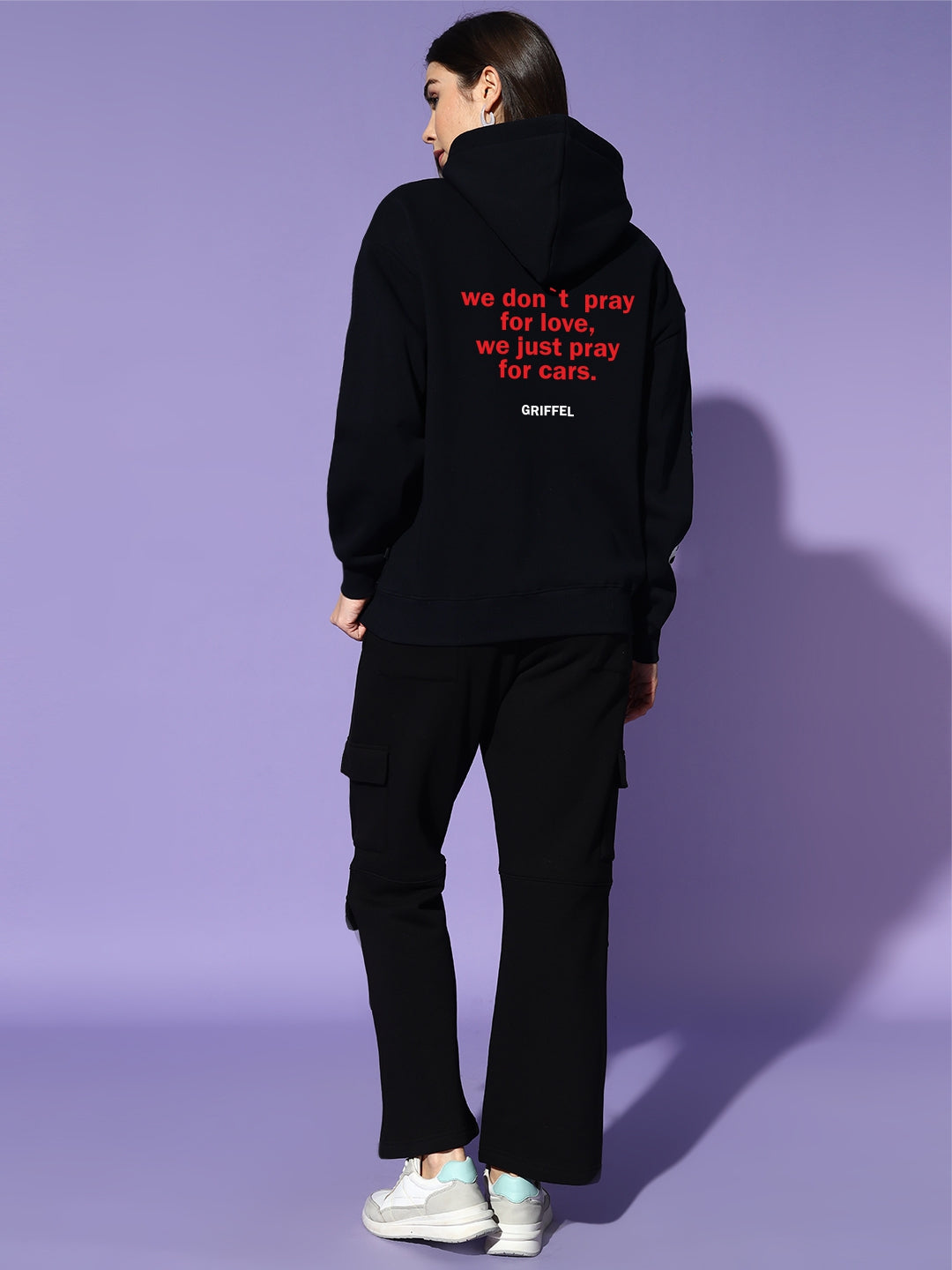 PRAYS FOR CARS oversized cotton fleece tracksuit