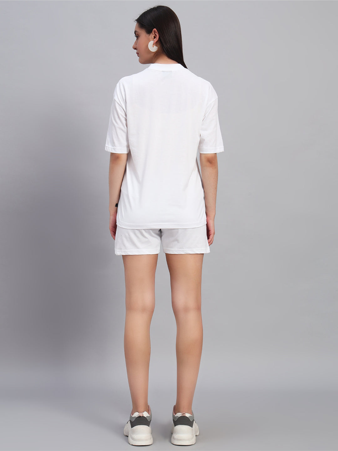 Neck Heart Oversized Cotton Co-ord