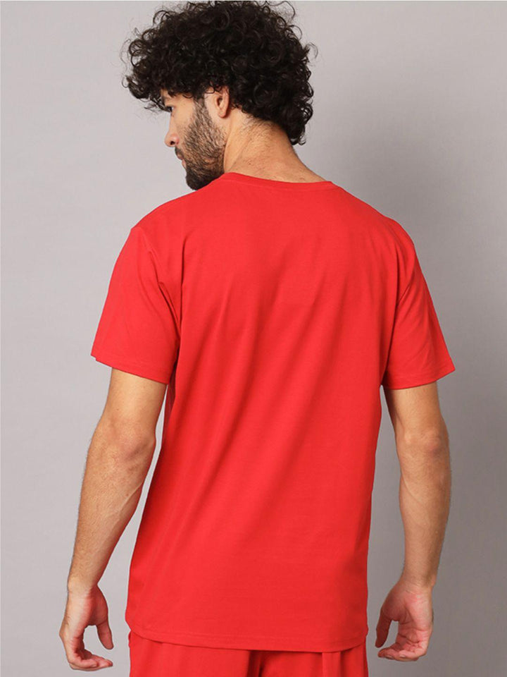 GRIFFEL Men Printed Red Regular fit T-shirt - griffel