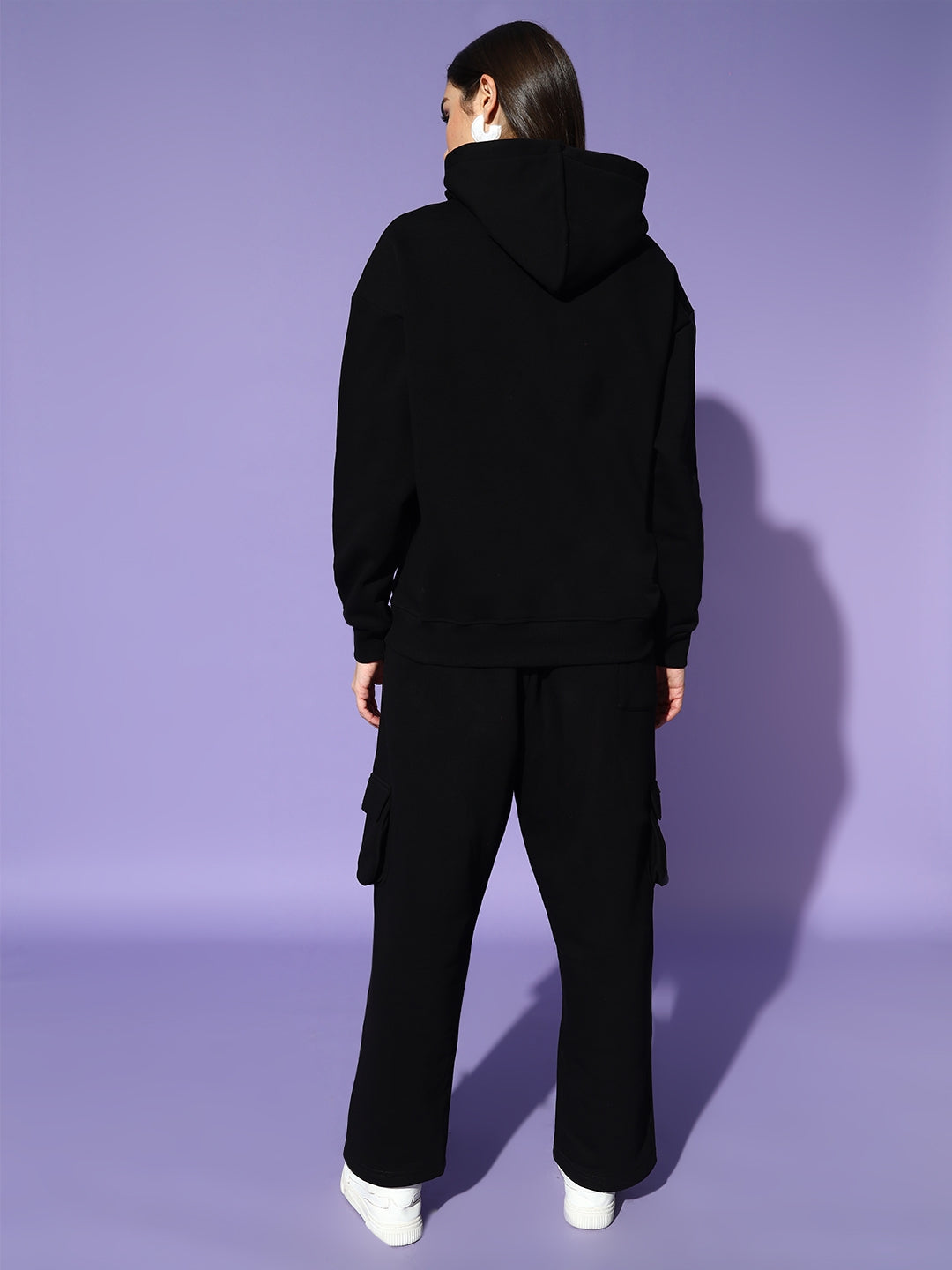 IF YE CAN Oversized Cotton Fleece Black Hoodie 🤜🏾