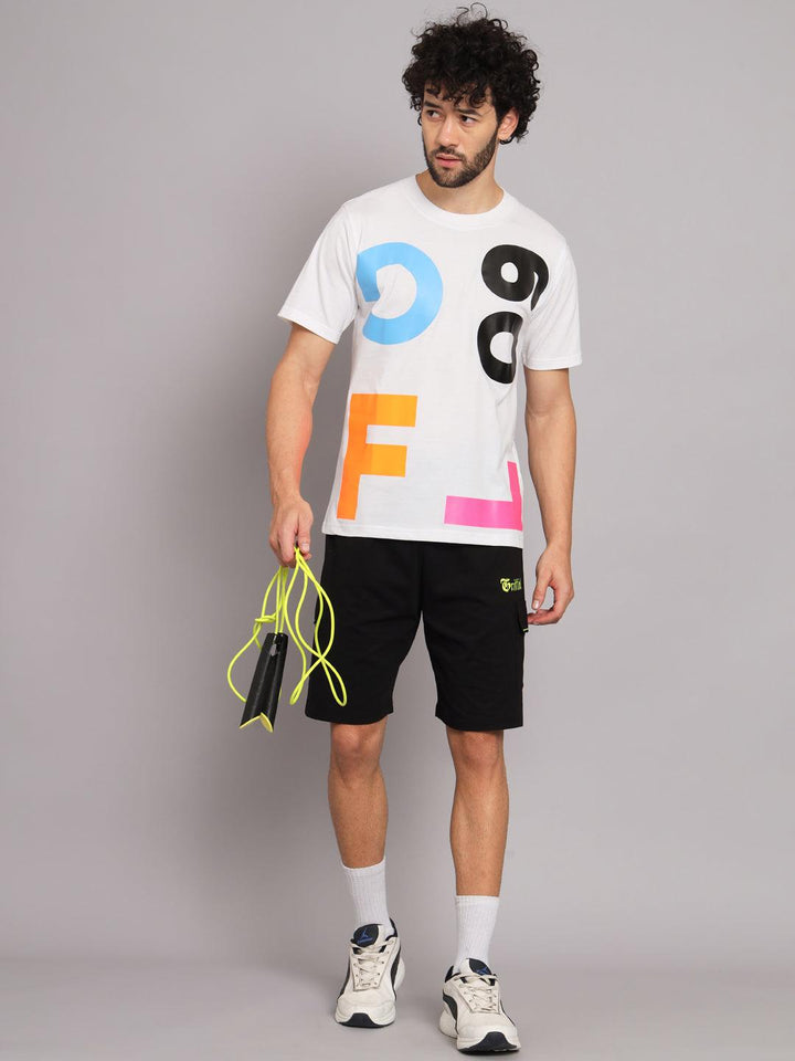 GRIFFEL Men Printed White GFL09 Oversized T-shirt - griffel