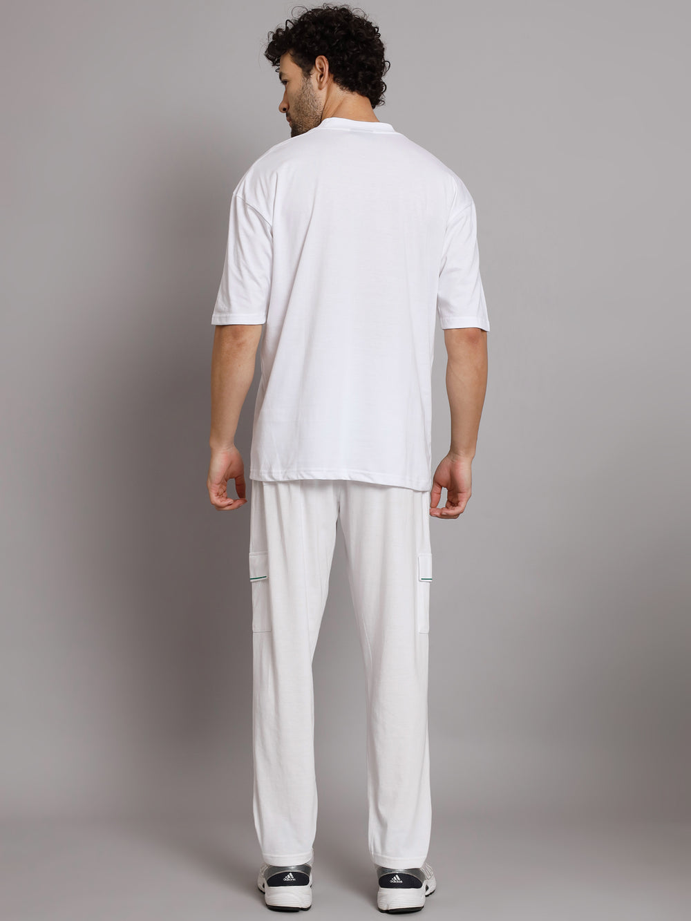 GRIFFEL Men Printed White Regular fit T-shirt and Trackpant Set - griffel