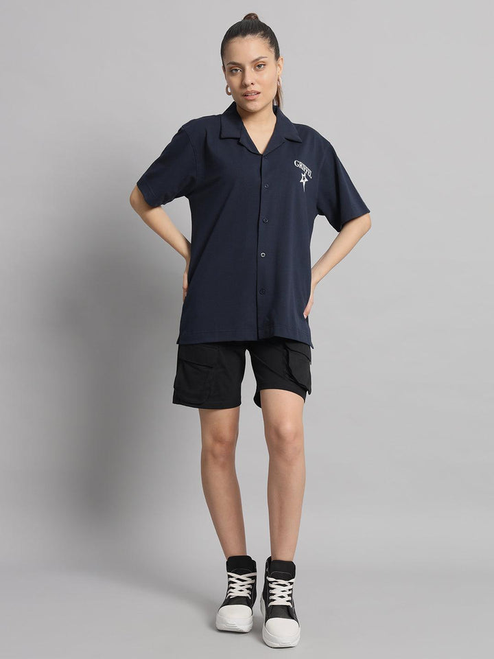 GRIFFEL Printed Bowling Shirt and Short Set