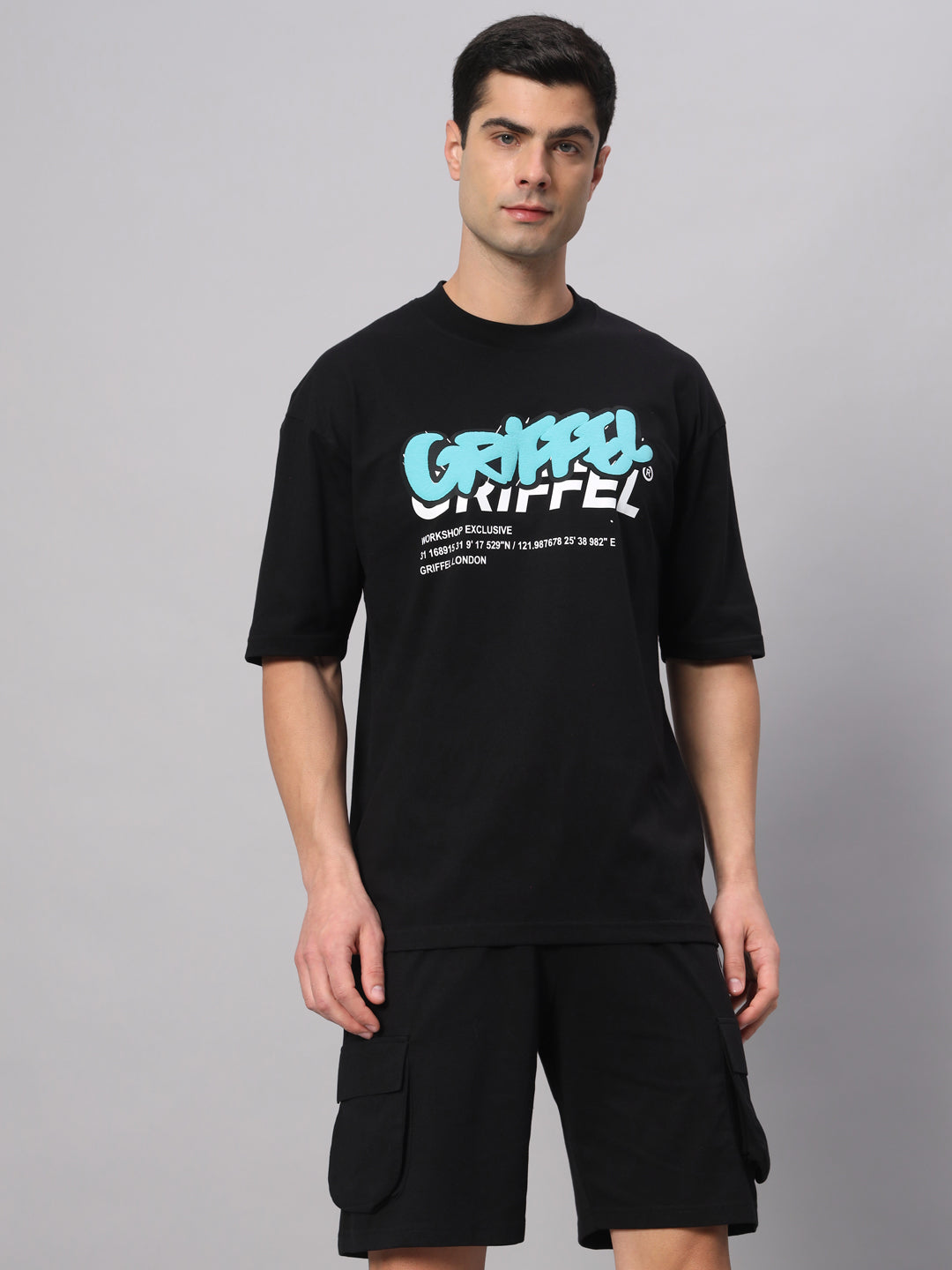 PUFF LOGO T-shirt and Shorts Set - griffel