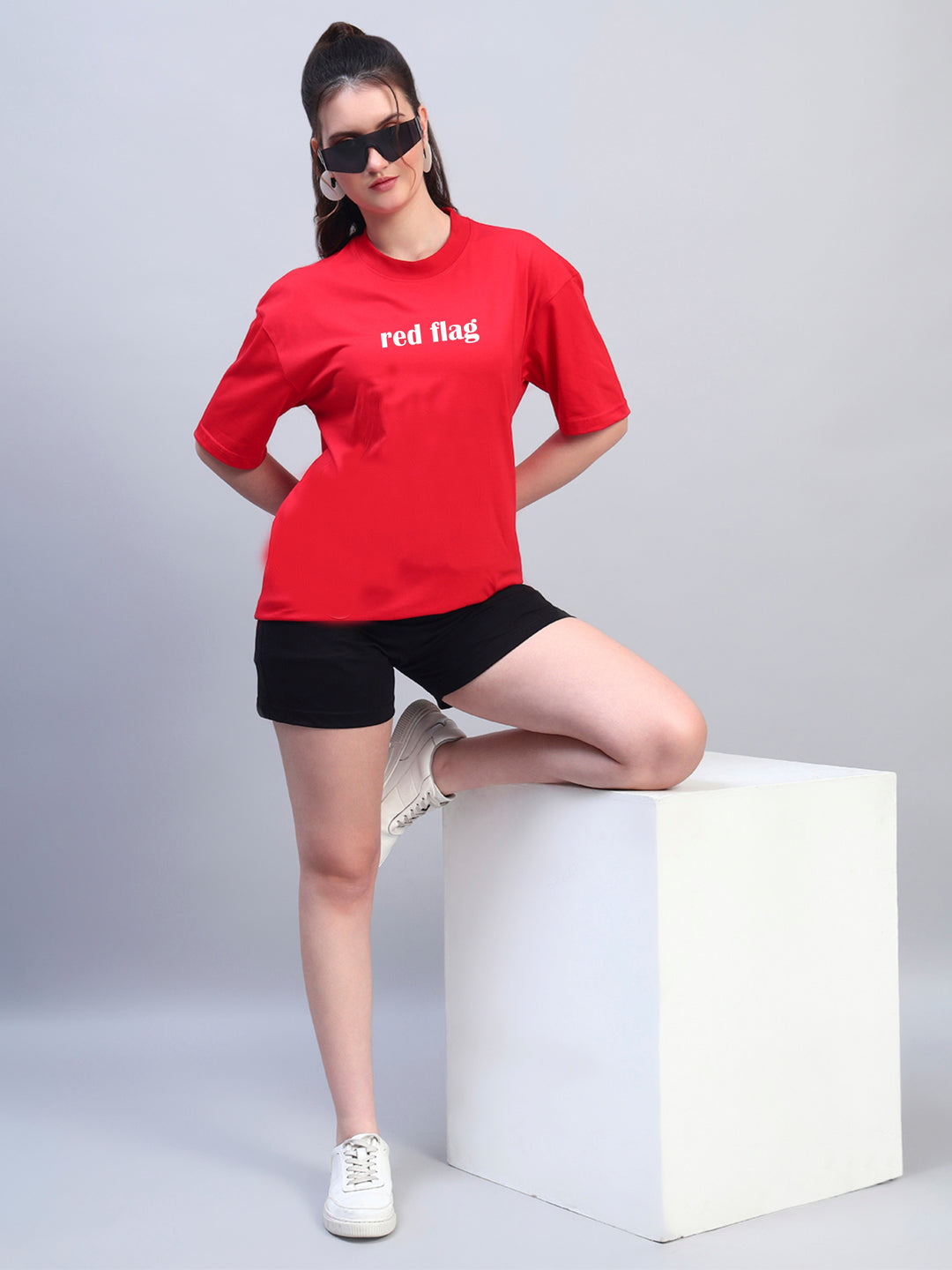 RED FLAG Oversized Cotton Co-ord 🚩