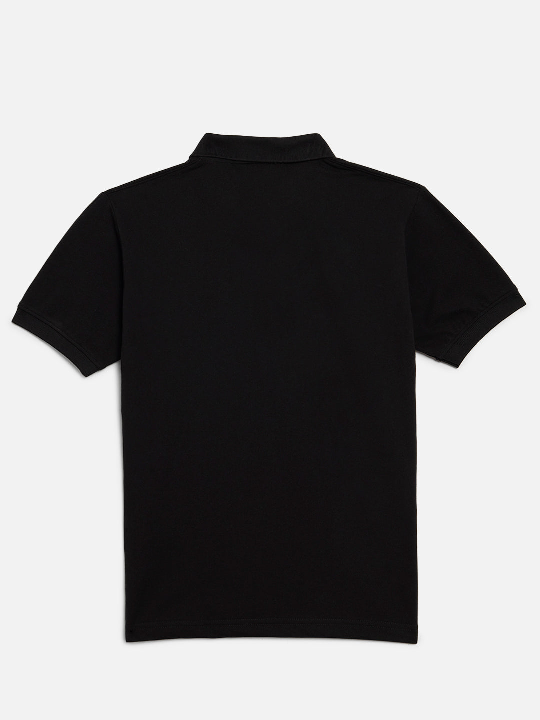 GRIFFEL Boys Kids Black Printed Polo T-shirt