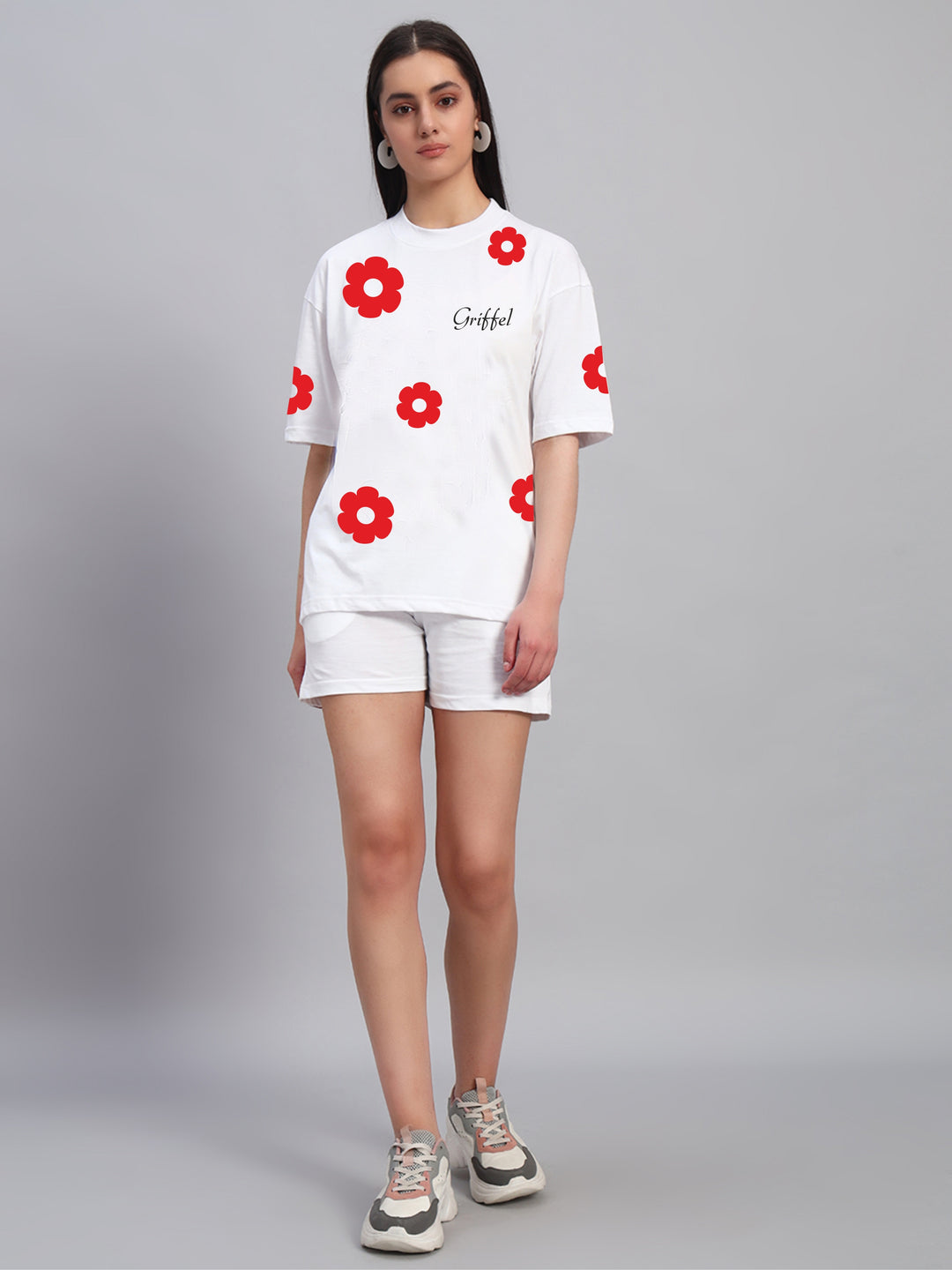ALL OVER FLOWER OVERSIZED Cotton T-SHIRT 🌼
