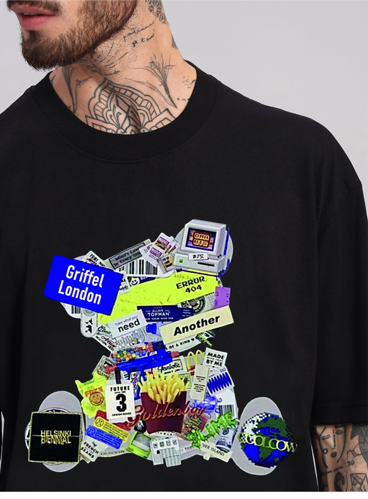 Glitch Teddy OVERSIZED Cotton T-SHIRT 💾