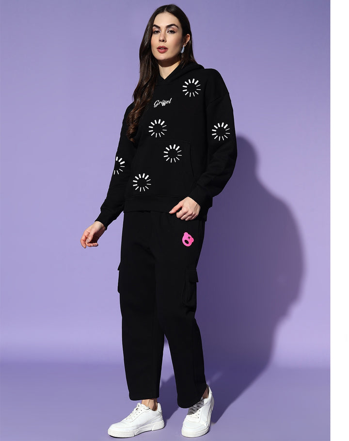 BUFFER GRIFFEL CLUB cotton fleece oversized tracksuit