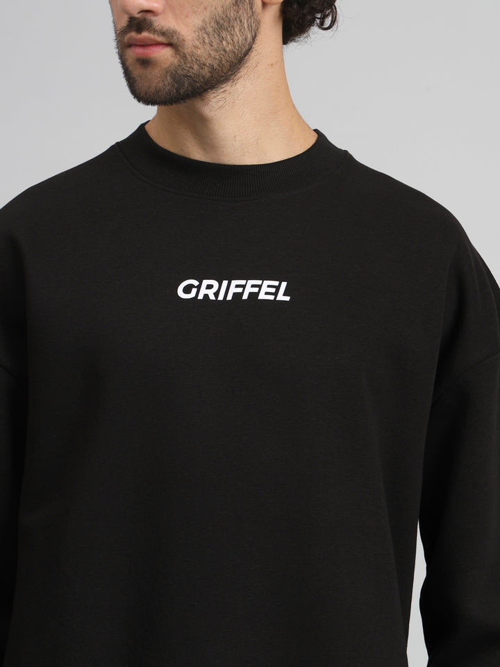 Griffel Men Oversized Fit Basic Round Neck 100% Cotton Fleece Tracksuit - griffel