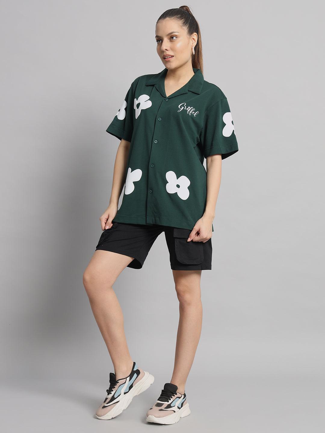 GRIFFEL Printed Bowling Shirt and Short Set