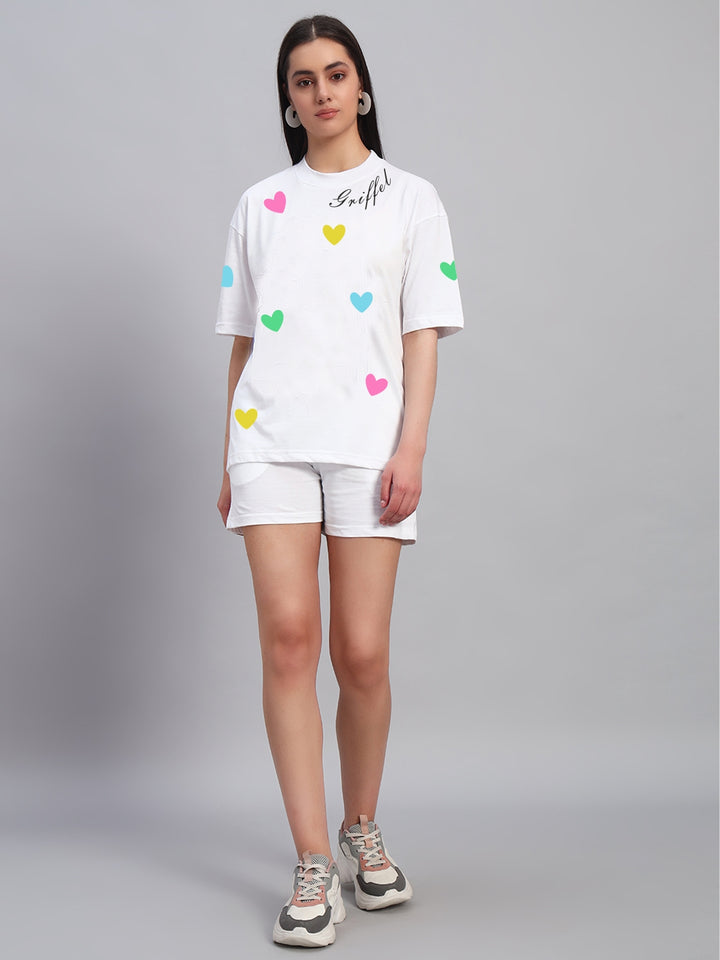 SMALL HEART OVERSIZED Cotton T-SHIRT