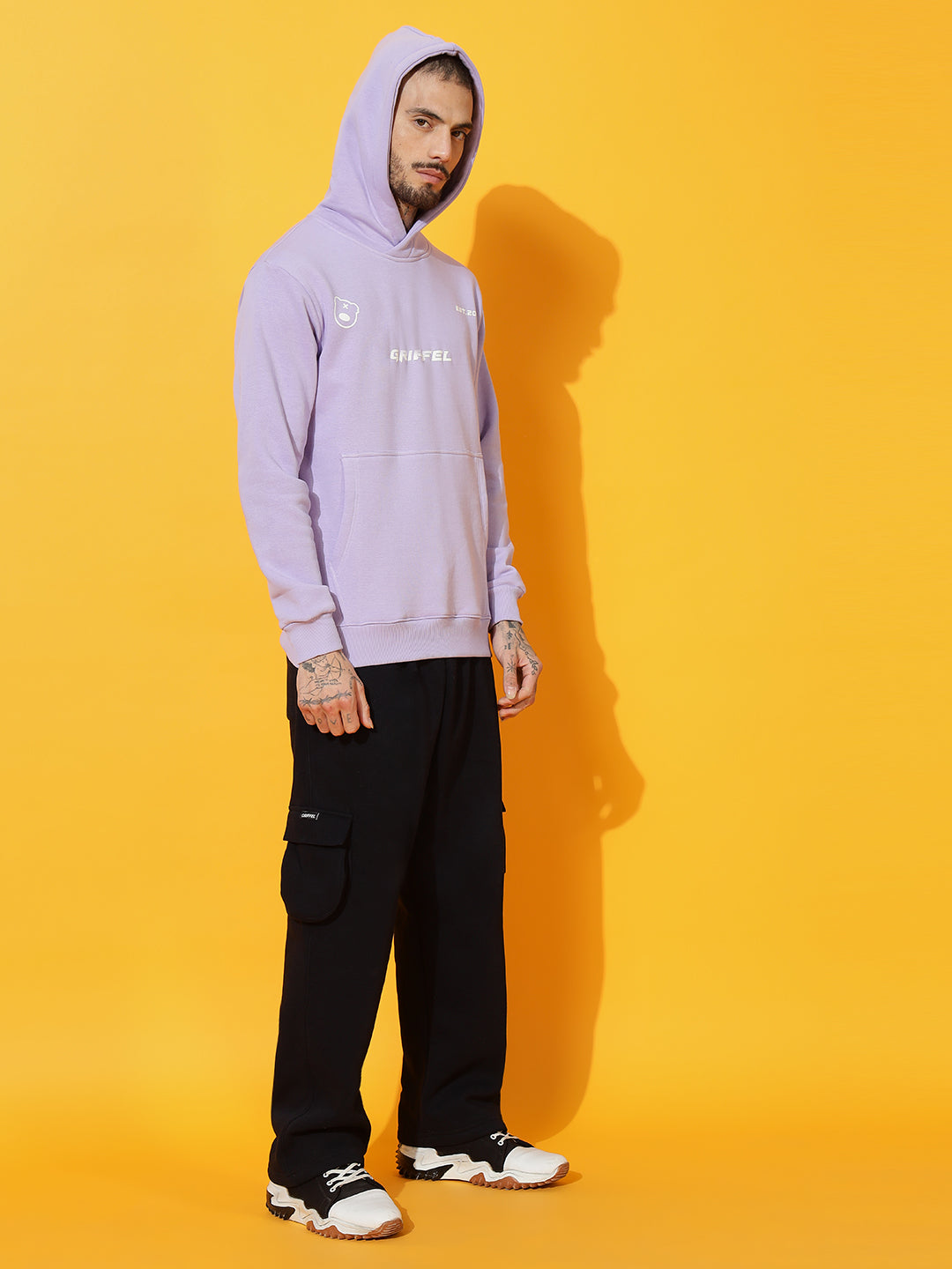 Tech Hoodie lavender Oversized Tracksuit