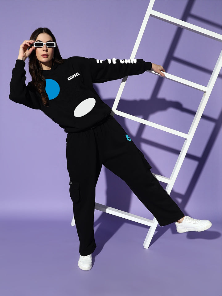 IF YE CAN oversized cotton fleece tracksuit