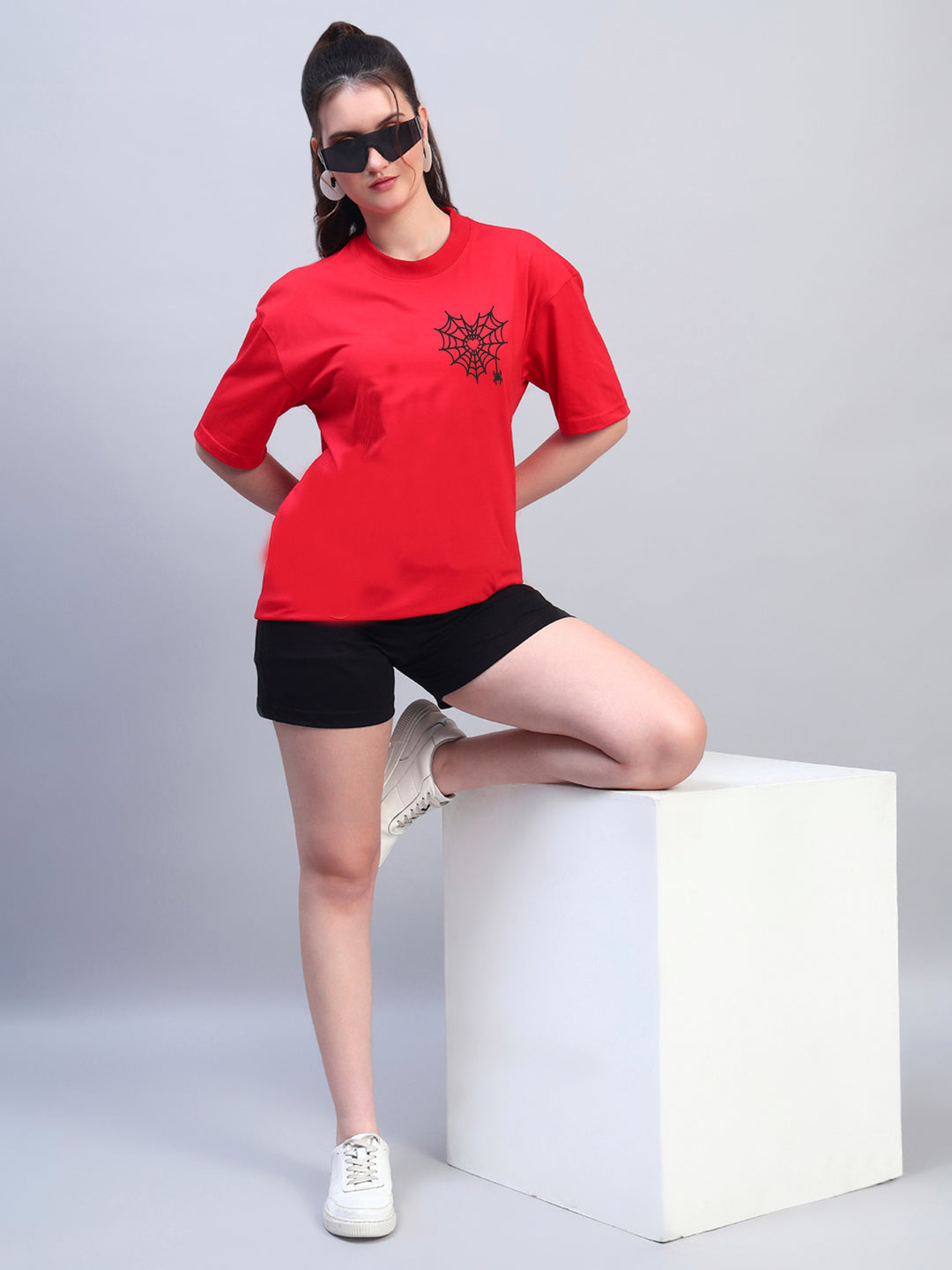 Spider Heart  OVERSIZED Cotton T-SHIRT