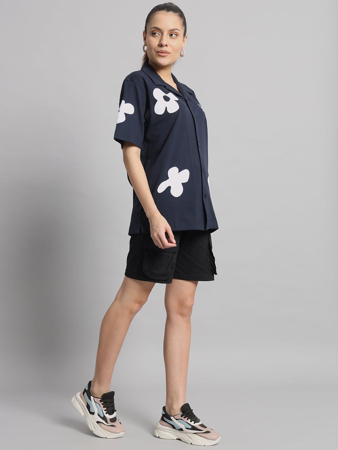 GRIFFEL Printed Bowling Shirt and Short Set