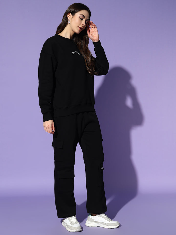 BEAR FAMILY Oversized Round Neck Tracksuit