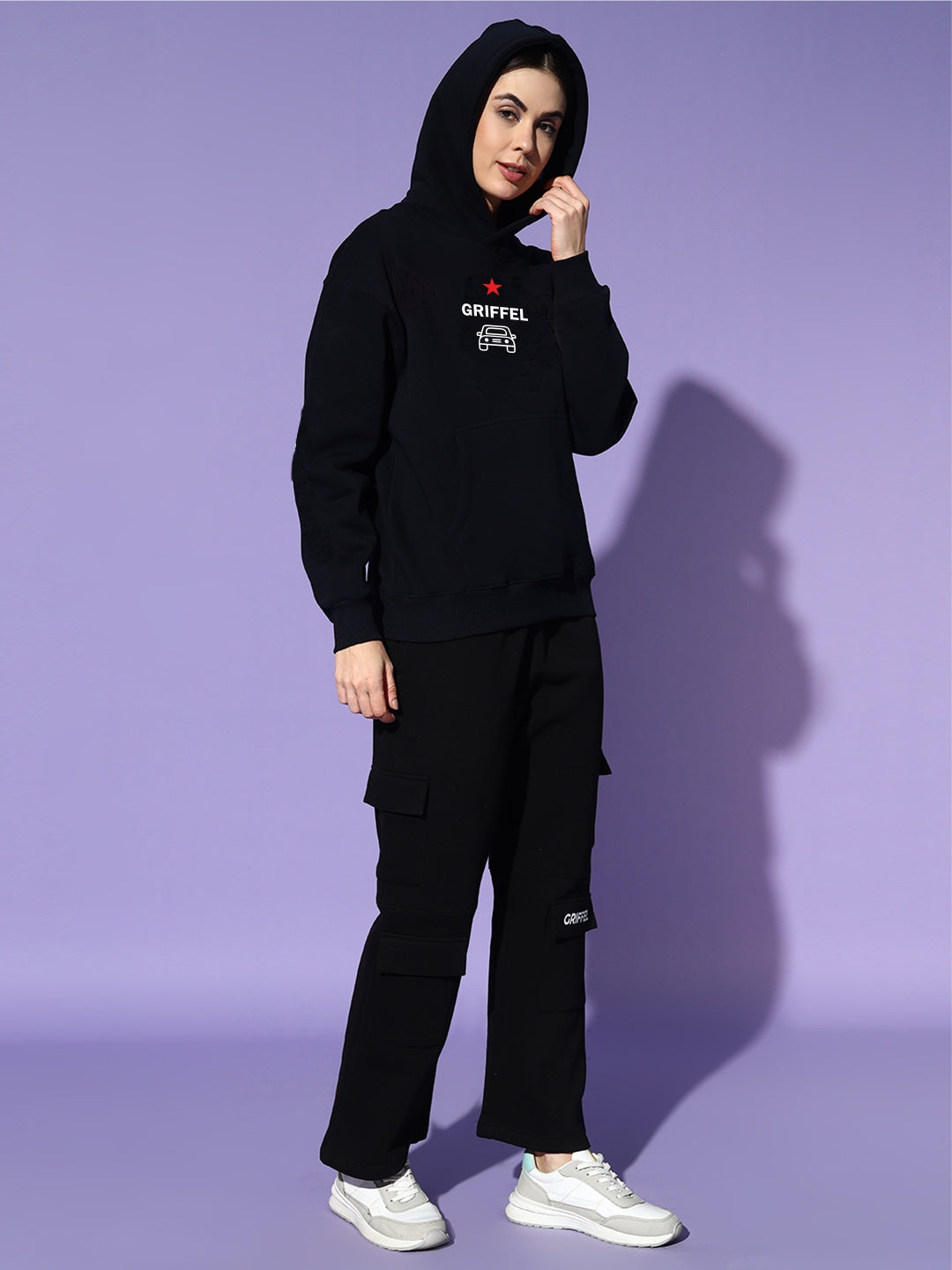 PRAYS FOR CARS oversized cotton fleece tracksuit