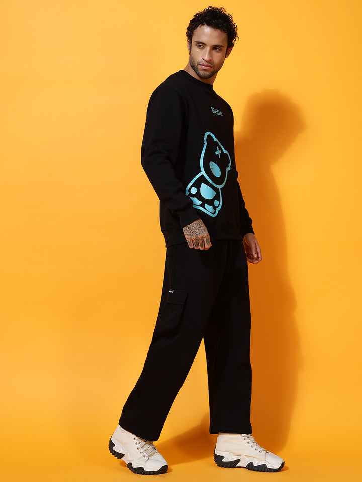 Teddy Printed Regular Fit Tracksuit