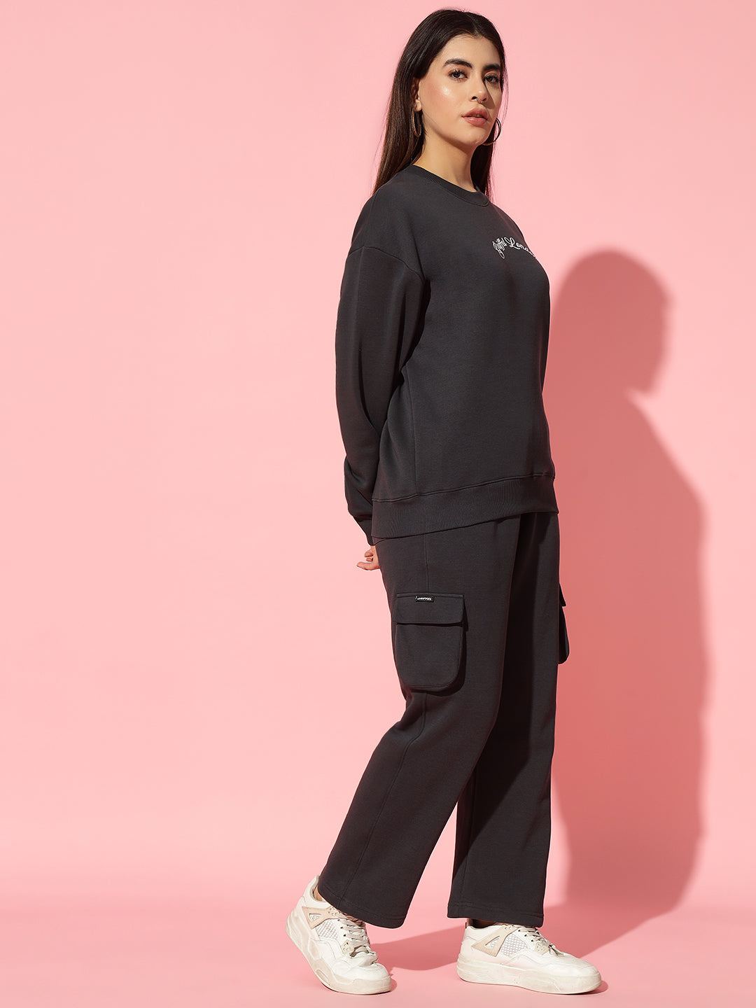 BEAR FAMILY Oversized Round Neck Tracksuit