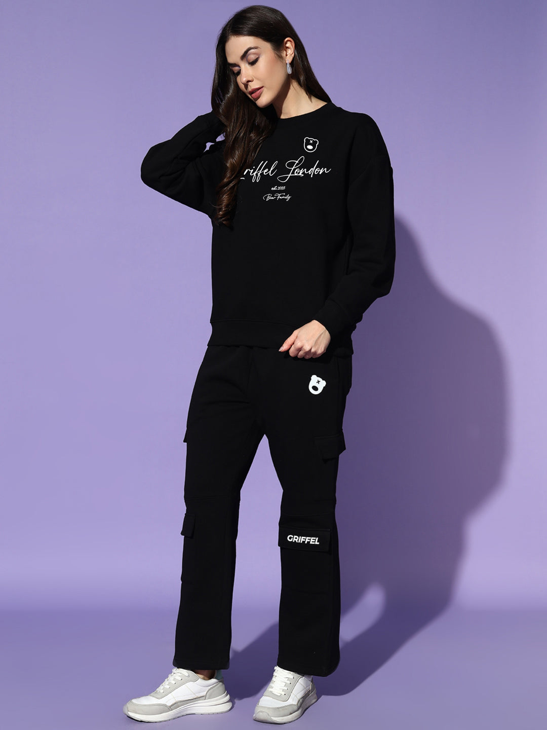SIGNATURES oversized cotton fleece tracksuit
