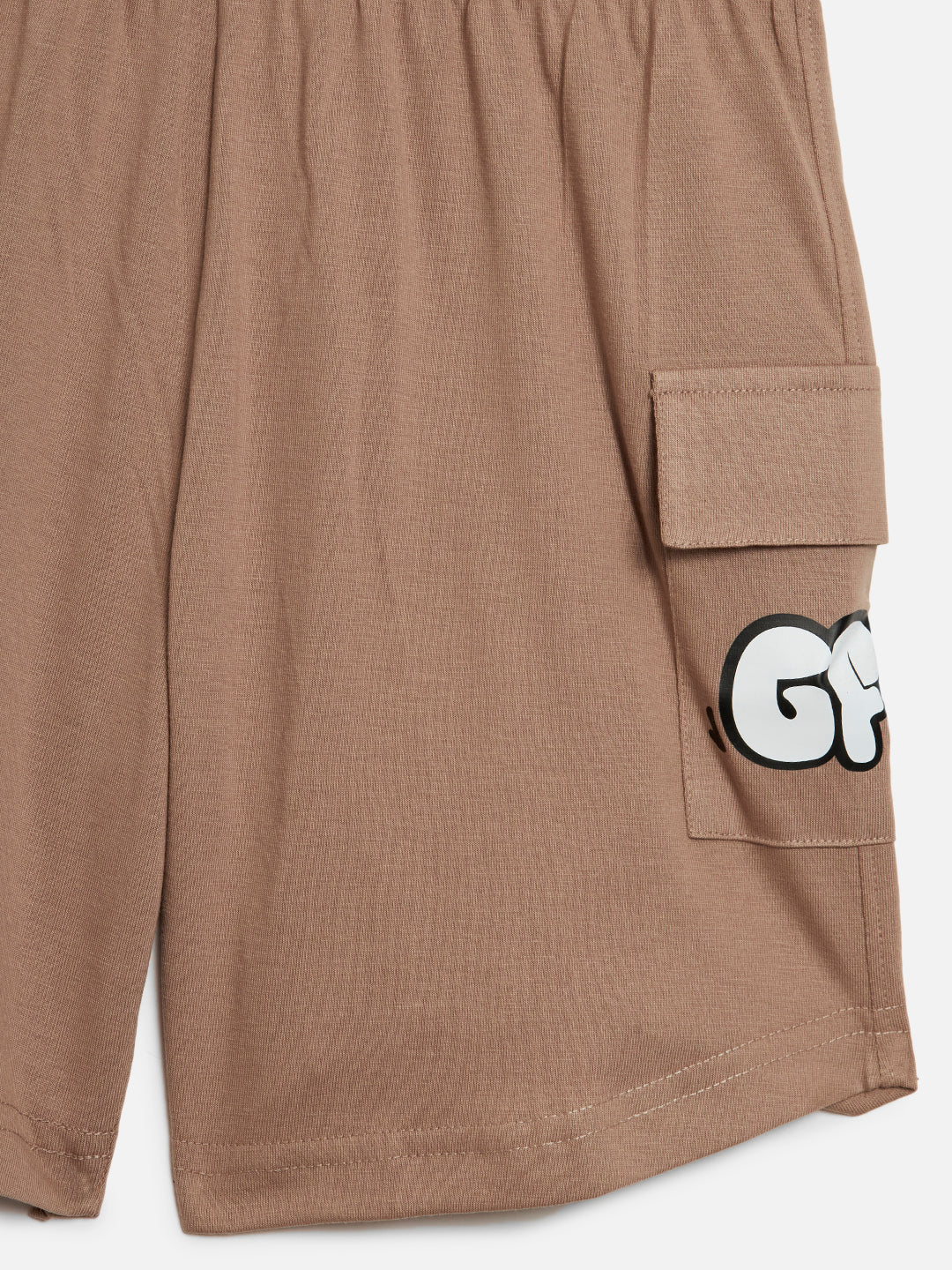 GRIFFEL Boys Kids Brown Co-Ord T-shirt and Short Set