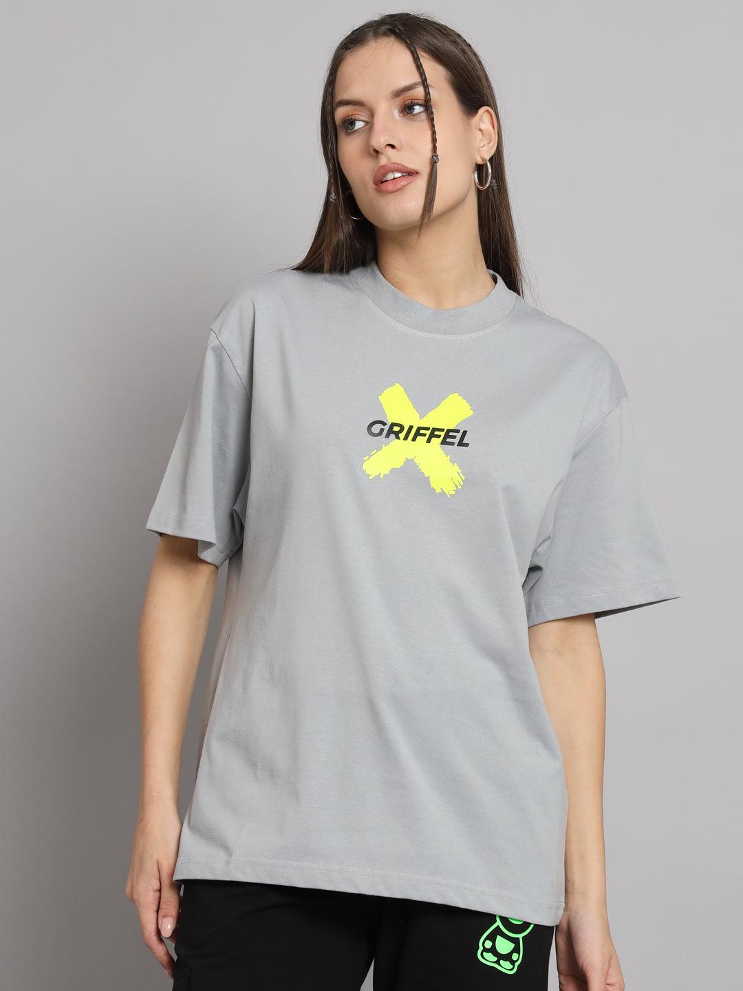 Cross Bunny Drop Shoulder Oversized T-shirt