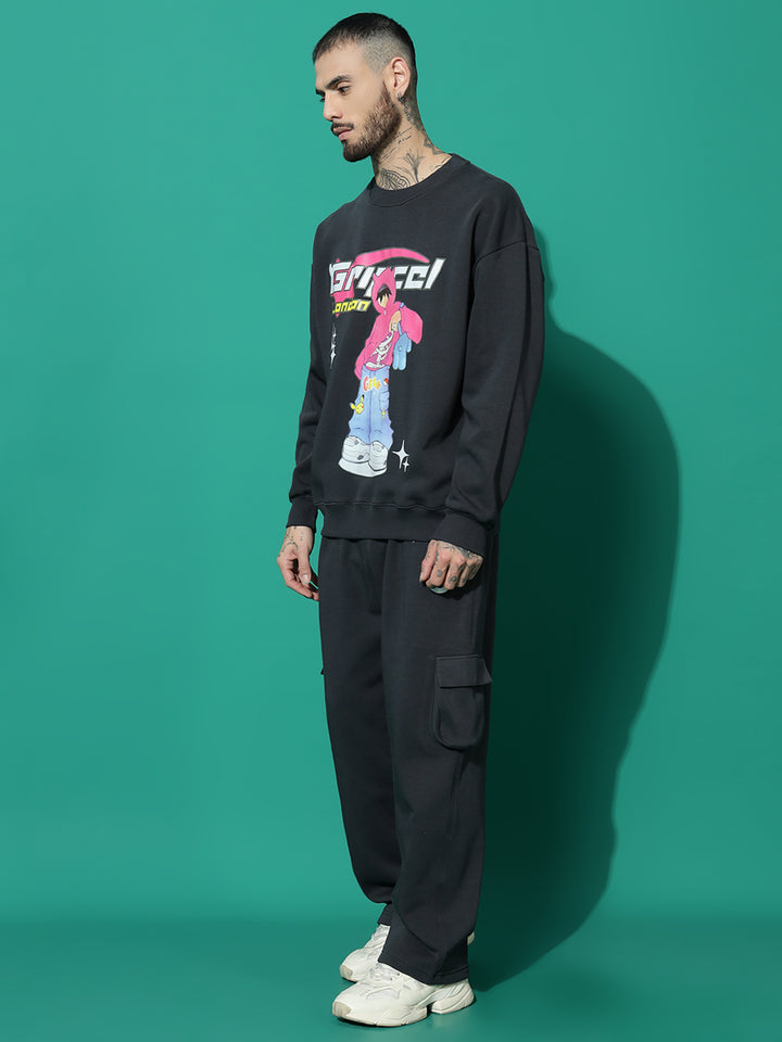 Cool Kid grey Oversized Tracksuit