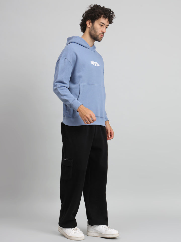Griffel Men Oversized Fit Absent Minded Print 100% Cotton Fleece Hoodie and trackpant - griffel