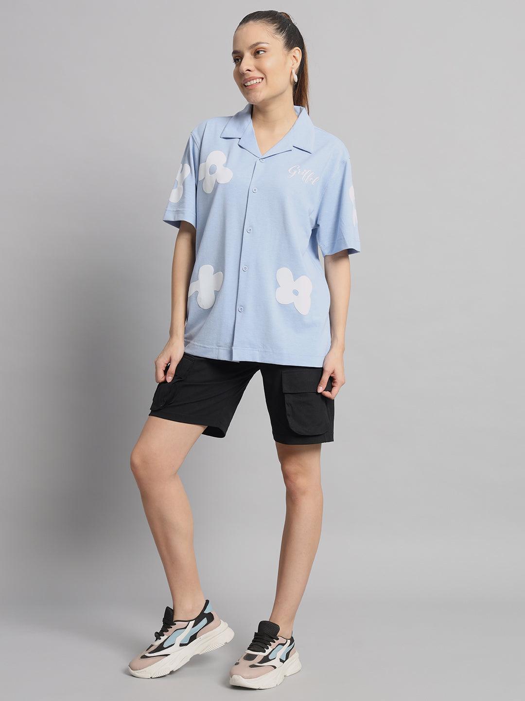 GRIFFEL Printed Bowling Shirt and Short Set