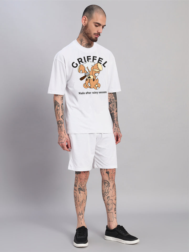 Teddy in Rain OVERSIZED Cotton T-SHIRT 🌧️